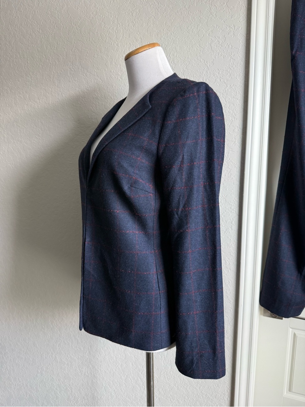 Talbots Wool Windowpane Check Blazer - Picture 6 of 13
